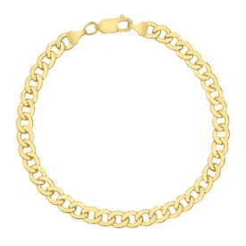 14K Yellow Gold Filled 5.8Mm Curb Link Bracelet With Lobster Clasp