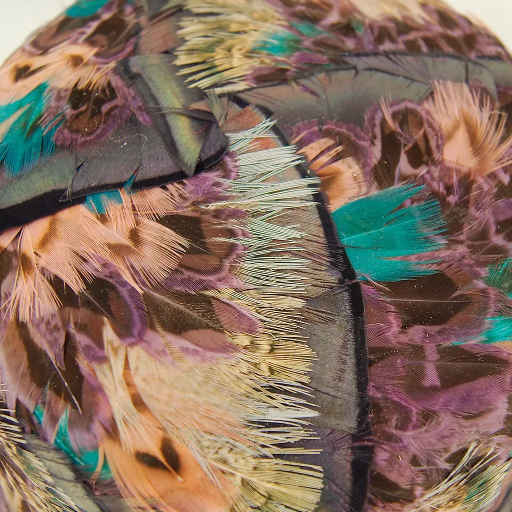 1960s Purple Feather Hat