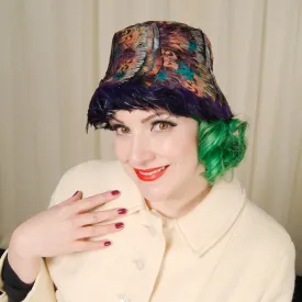 1960s Purple Feather Hat