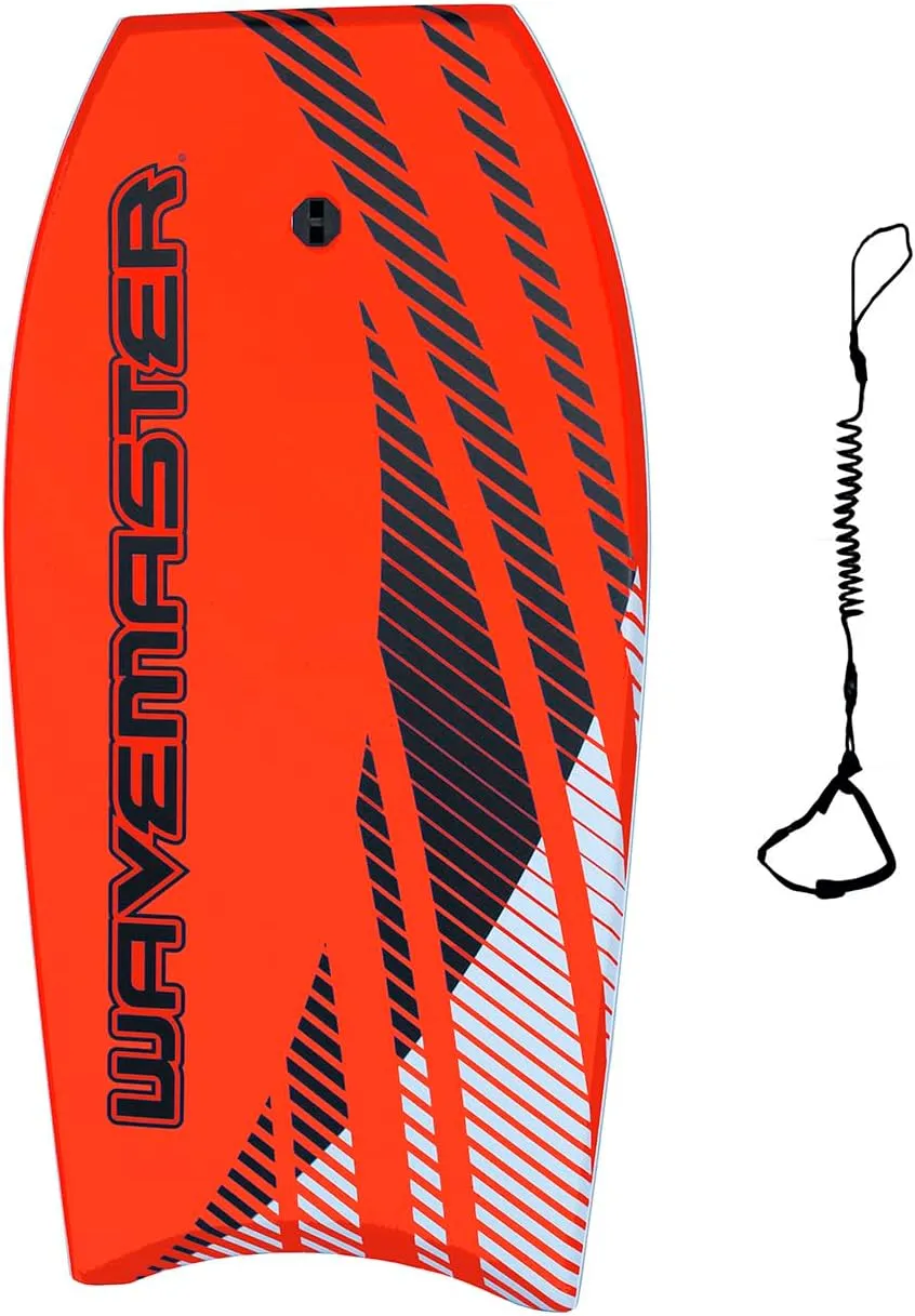 44 inch Body Board Ultimate Wavemaster Pro Bodyboard, Super EPS Core with Pro Quality Wrist Leash