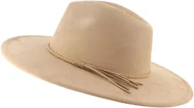 9.5CM Wide Brim Jazz Fedora Hats Men Suede Elegant Party Wedding Fedora Hat