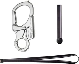 Ahiller Carabiner Keychain Clip, Double Lock Designed - Tungsten Steel Tip, Multifounction Tools for Camping, Hiking, Fishing, Outdoor Survival