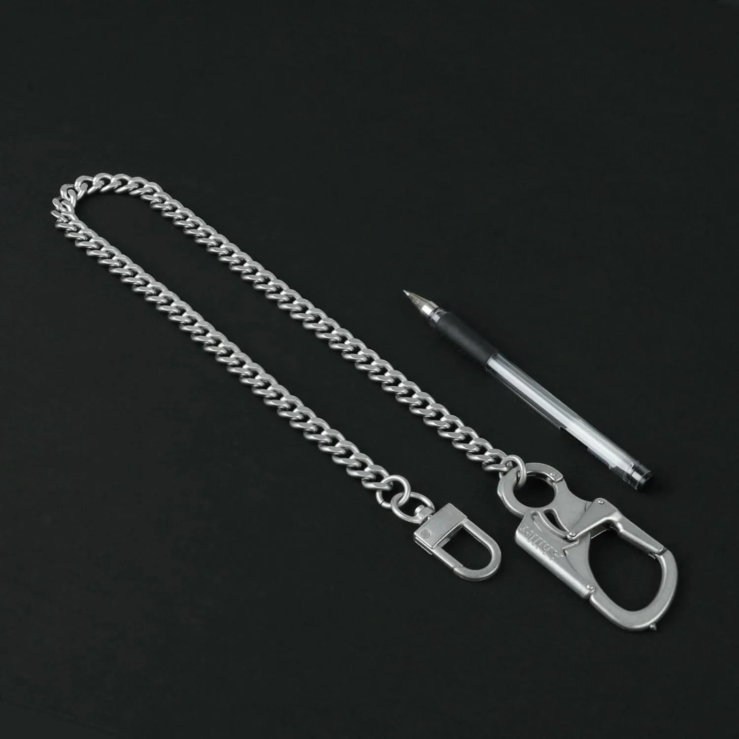 Ahiller Wallet Chain for Men, Lockable Carabiner with Tungsten Steel Taper, Heavy Duty Chain for Key Pocket Belt