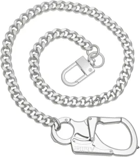 Ahiller Wallet Chain for Men, Lockable Carabiner with Tungsten Steel Taper, Heavy Duty Chain for Key Pocket Belt