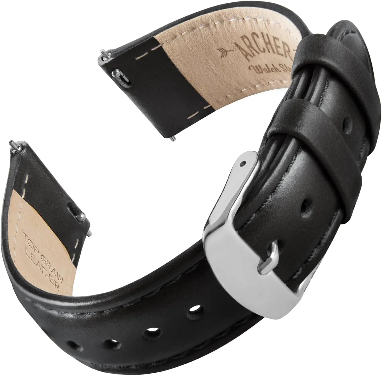 Archer Watch Straps - Top Grain Leather Quick Release Watch Bands
