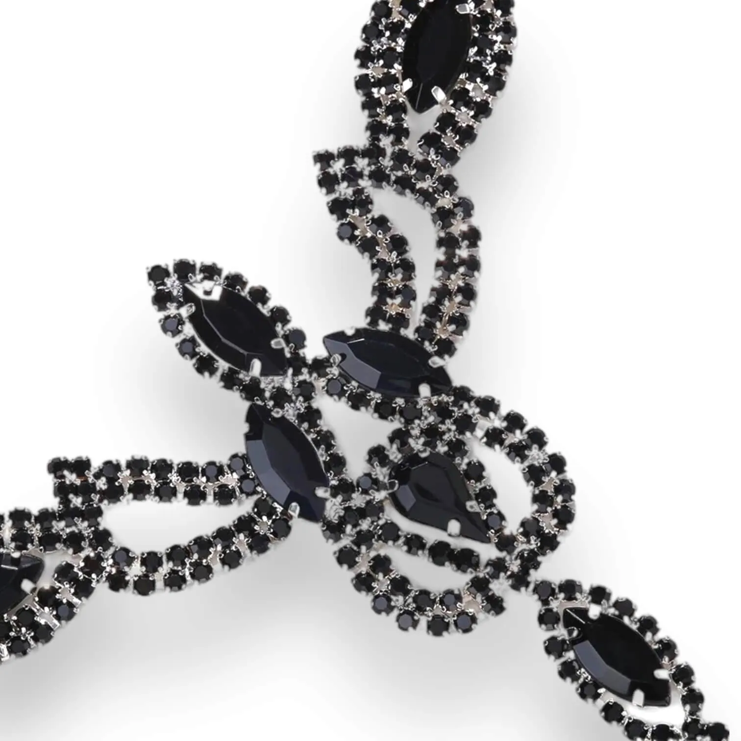 Black Crystal Head Chain