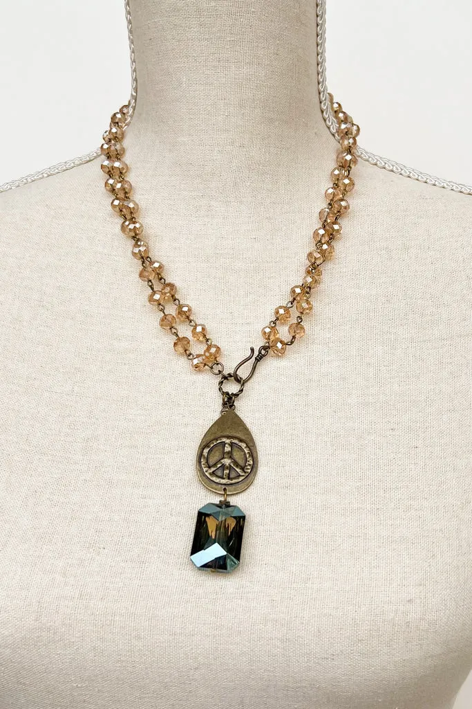 Breathe Necklace Bronze