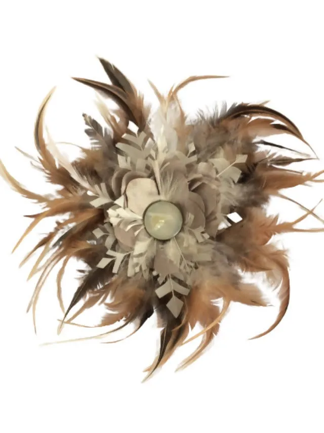 Brown Feather Headpiece