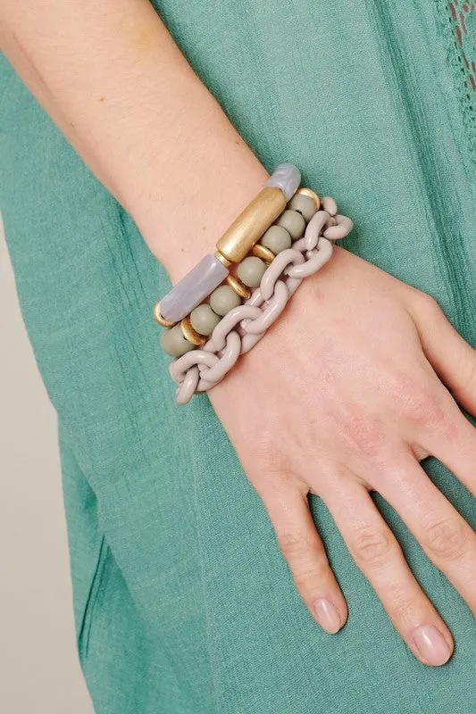 Chain Link Bracelet Set