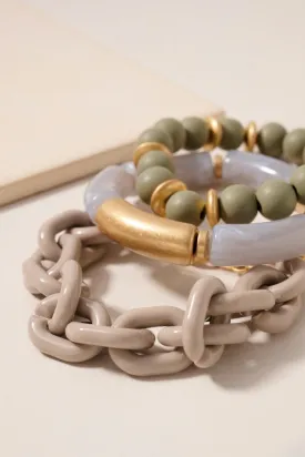 Chain Link Bracelet Set