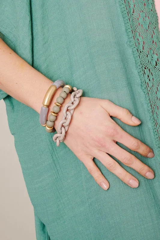 Chain Link Bracelet Set