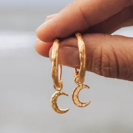 Charmed Hoops : Grand w/ Crescent Moon