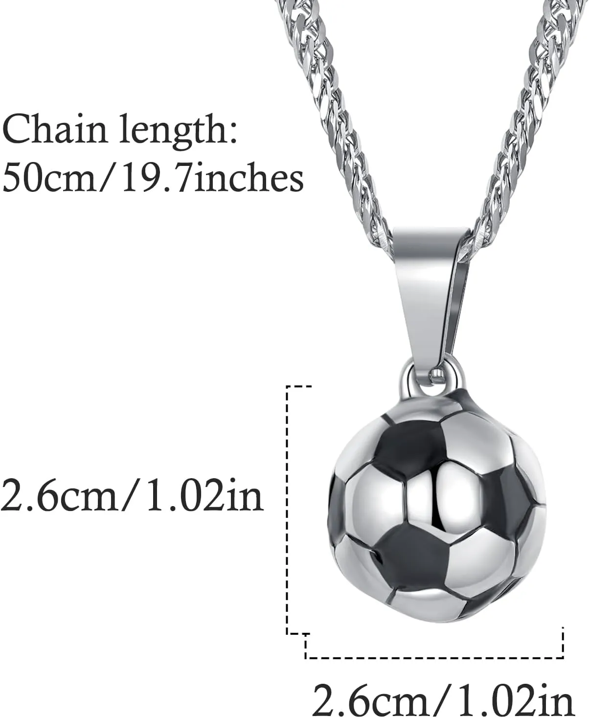 Cross Necklace for Men Stainless Steel Baseball Football Cross Charm Soccer Pendant Necklace for Men Christian Religious Jewelry Sports Accessories Easter Graduation Gift for Boyfriend