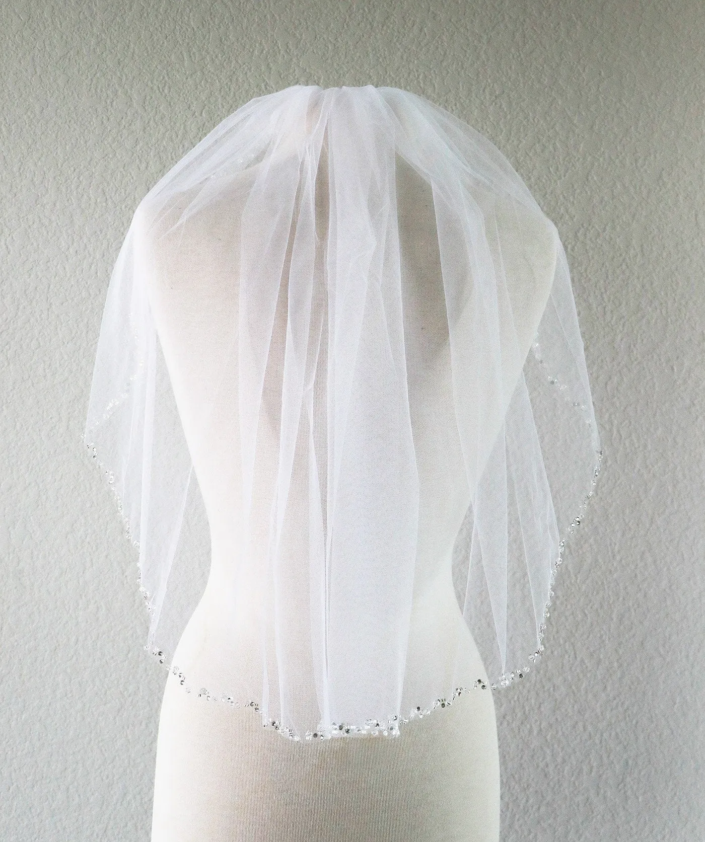 Crystal Beaded Wedding Veil