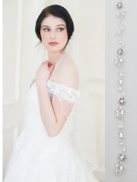Crystal Beaded Wedding Veil