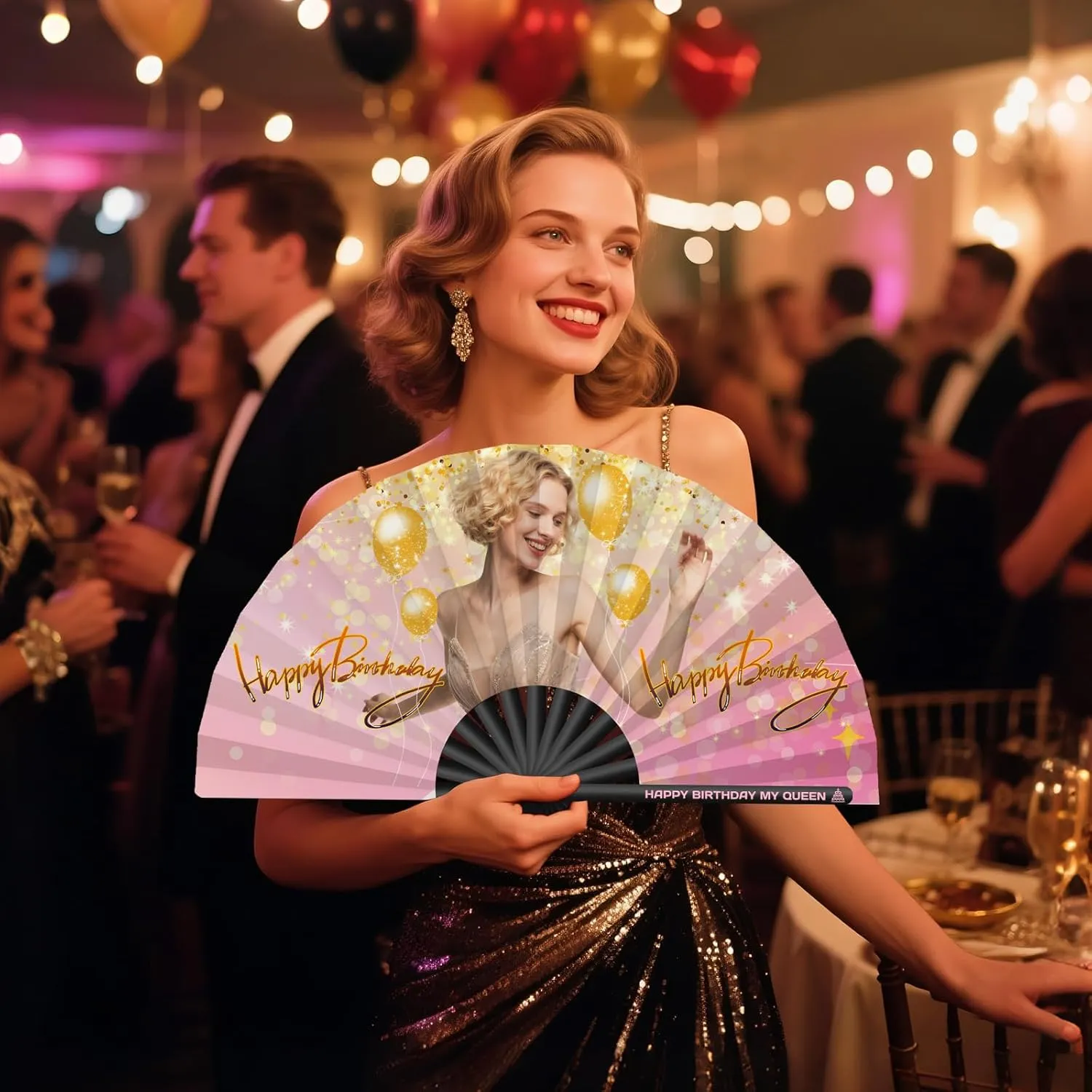 Custom Popping Fans for Line Dancing Personalized Hand Fans for Women Foldable Customized Boots on The Ground Hand Fan large Clack Fan Gifts for Wedding Party Concert Saloon Cosplay Rave 13in