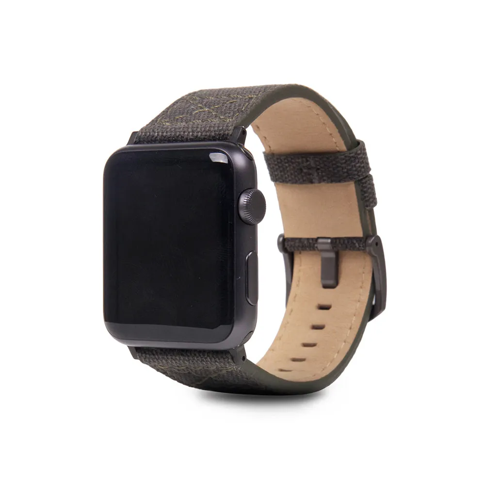D  Wax Canvas Strap for Apple Watch SE, ULTRA 2, Series 1-9 42/44/45/49mm (Khaki)