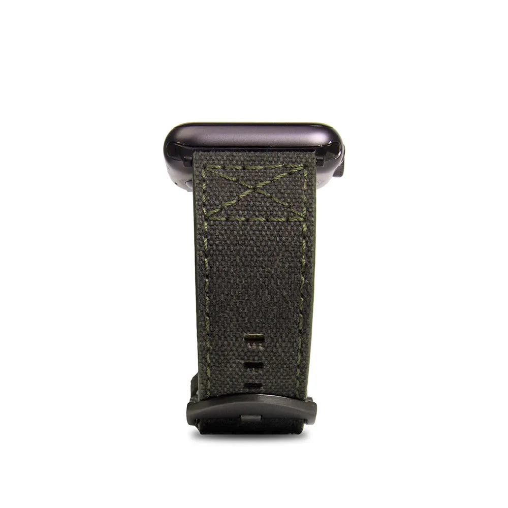 D  Wax Canvas Strap for Apple Watch SE, ULTRA 2, Series 1-9 42/44/45/49mm (Khaki)
