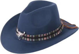 Decorative Hat Autumn and Winter Men's and Women's National Large Brim Felt Hat