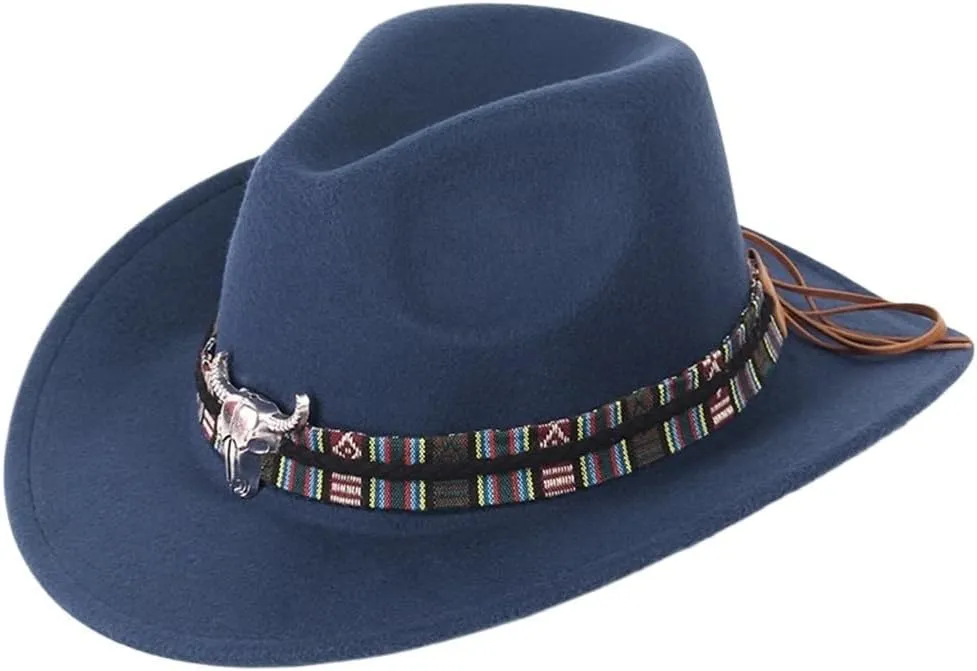 Decorative Hat Autumn and Winter Men's and Women's National Large Brim Felt Hat