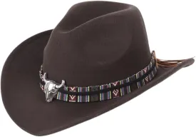 Decorative Hat Autumn and Winter Men's and Women's National Large Brim Felt Hat