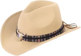 Decorative Hat Autumn and Winter Men's and Women's National Large Brim Felt Hat