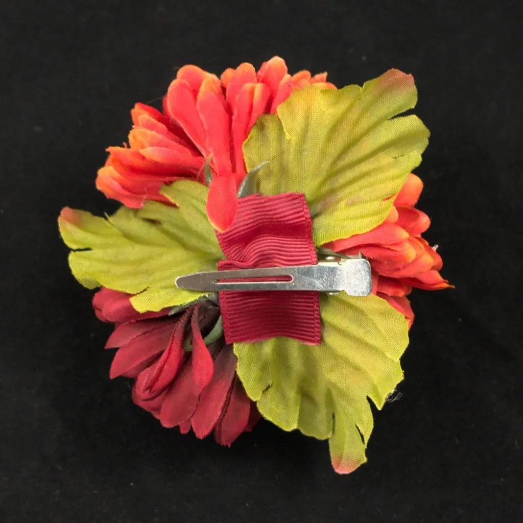 Deep Red Cluster Hair Flower