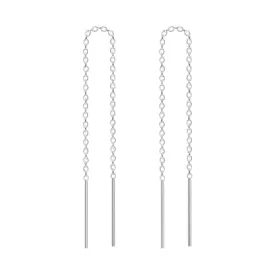 Double Bar Threader Chain Earrings