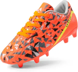DREAM PAIRS Boys Girls Soccer Cleats Youth Firm Groud Athletic Outdoor Trainning Football Shoes for Little/Big Kid