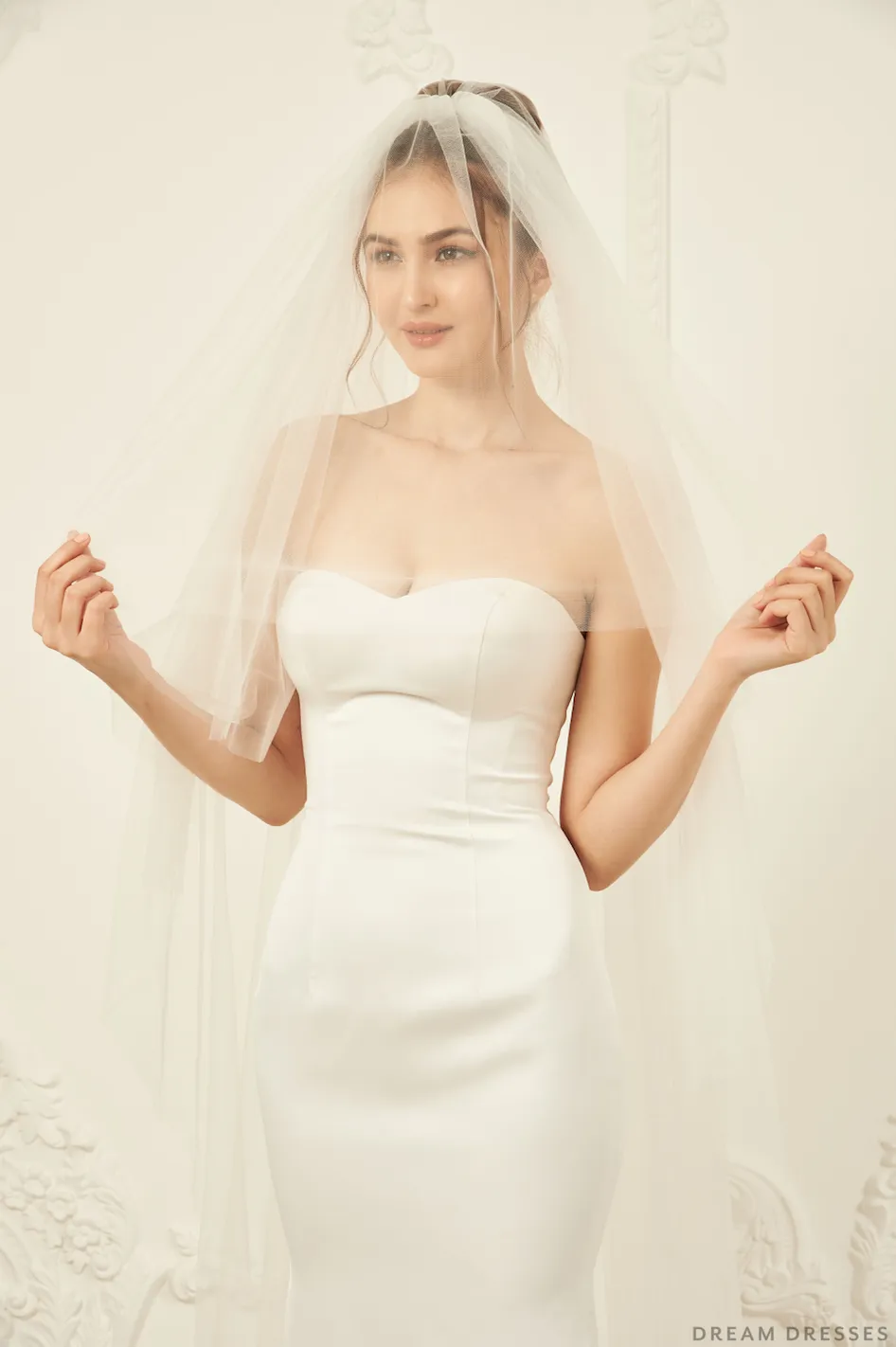 Drop Veil with Blusher (#Dione)