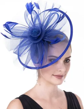 Fascinators for Women Tea Party Hat Derby Hat for Wedding Church Bridal Cocktail Feathers Hair Clip