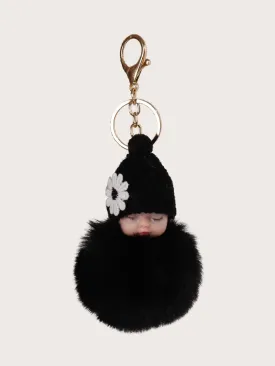 Fluffy Doll Design Bag Charm