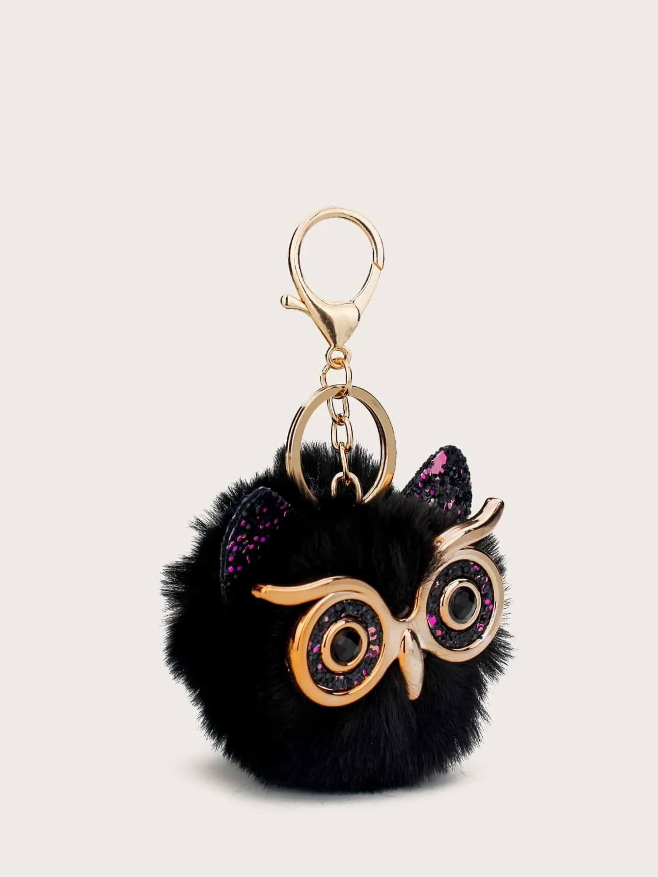 Fluffy Owl Design Bag Charm
