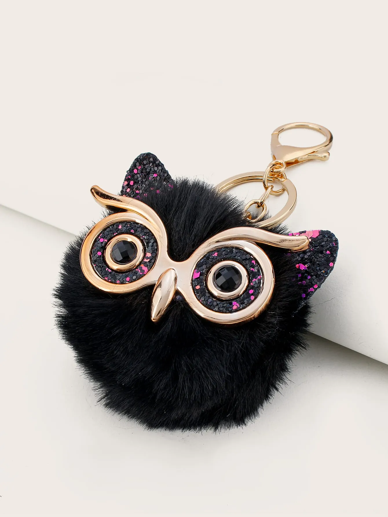 Fluffy Owl Design Bag Charm