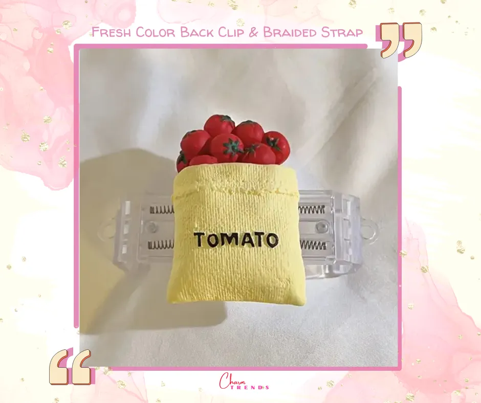 Fresh Color Back Clip Braided Side Hanging Strap
