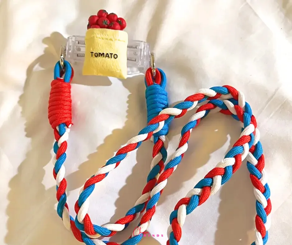 Fresh Color Back Clip Braided Side Hanging Strap