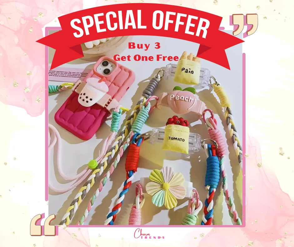 Fresh Color Back Clip Braided Side Hanging Strap