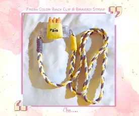 Fresh Color Back Clip Braided Side Hanging Strap