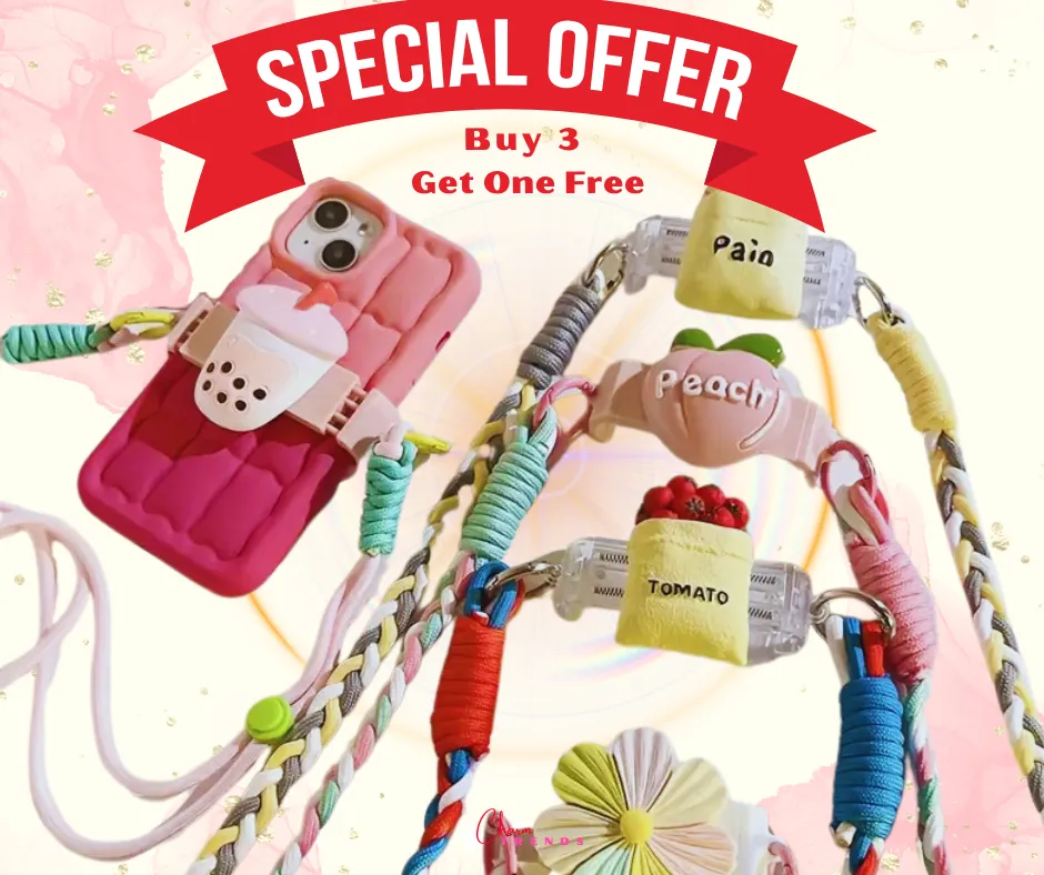 Fresh Color Back Clip Braided Side Hanging Strap
