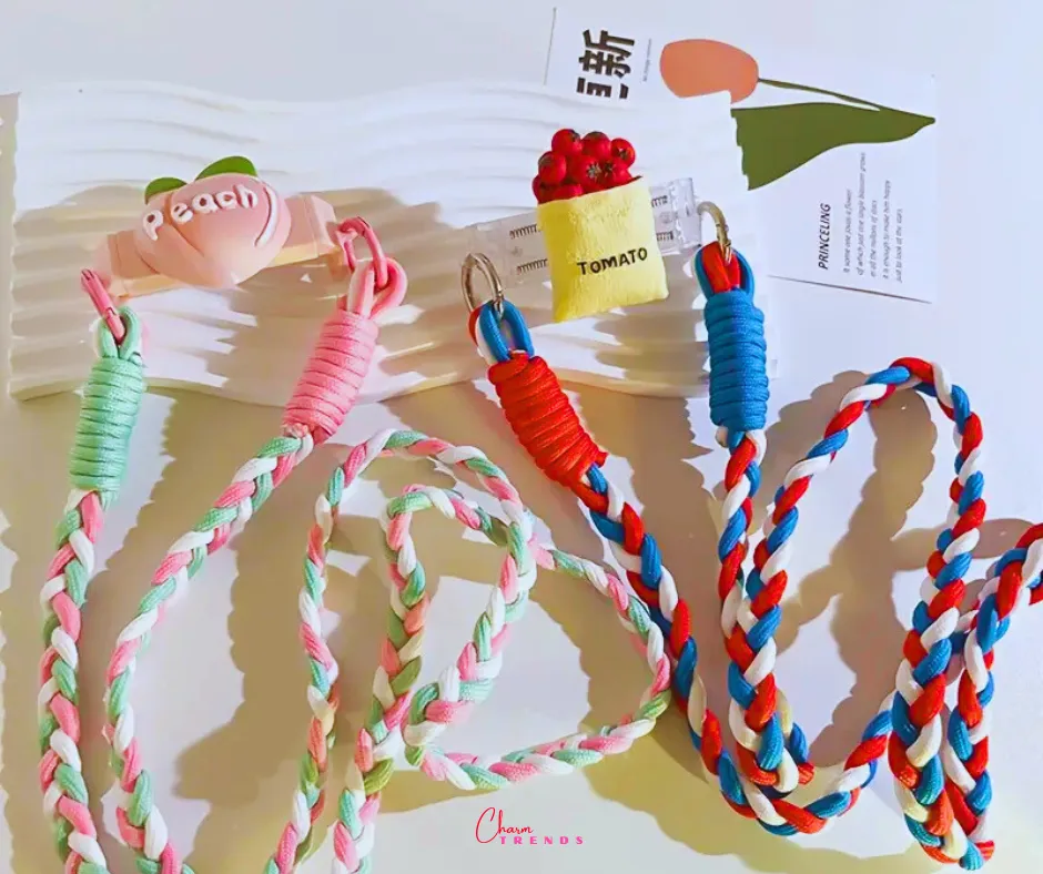 Fresh Color Back Clip Braided Side Hanging Strap