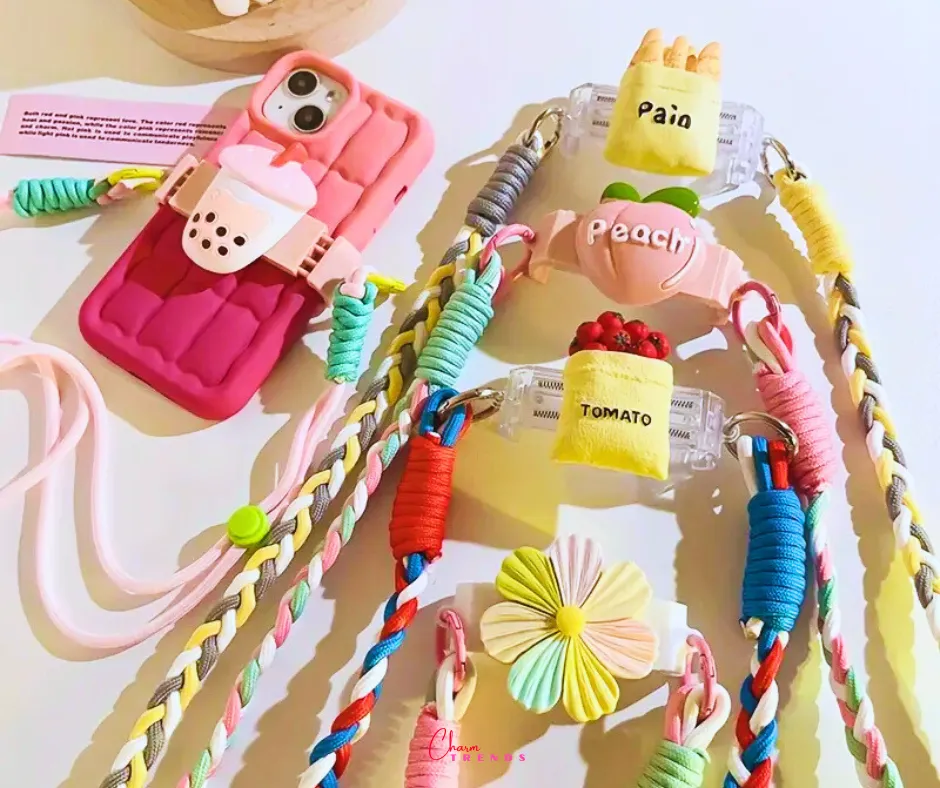 Fresh Color Back Clip Braided Side Hanging Strap