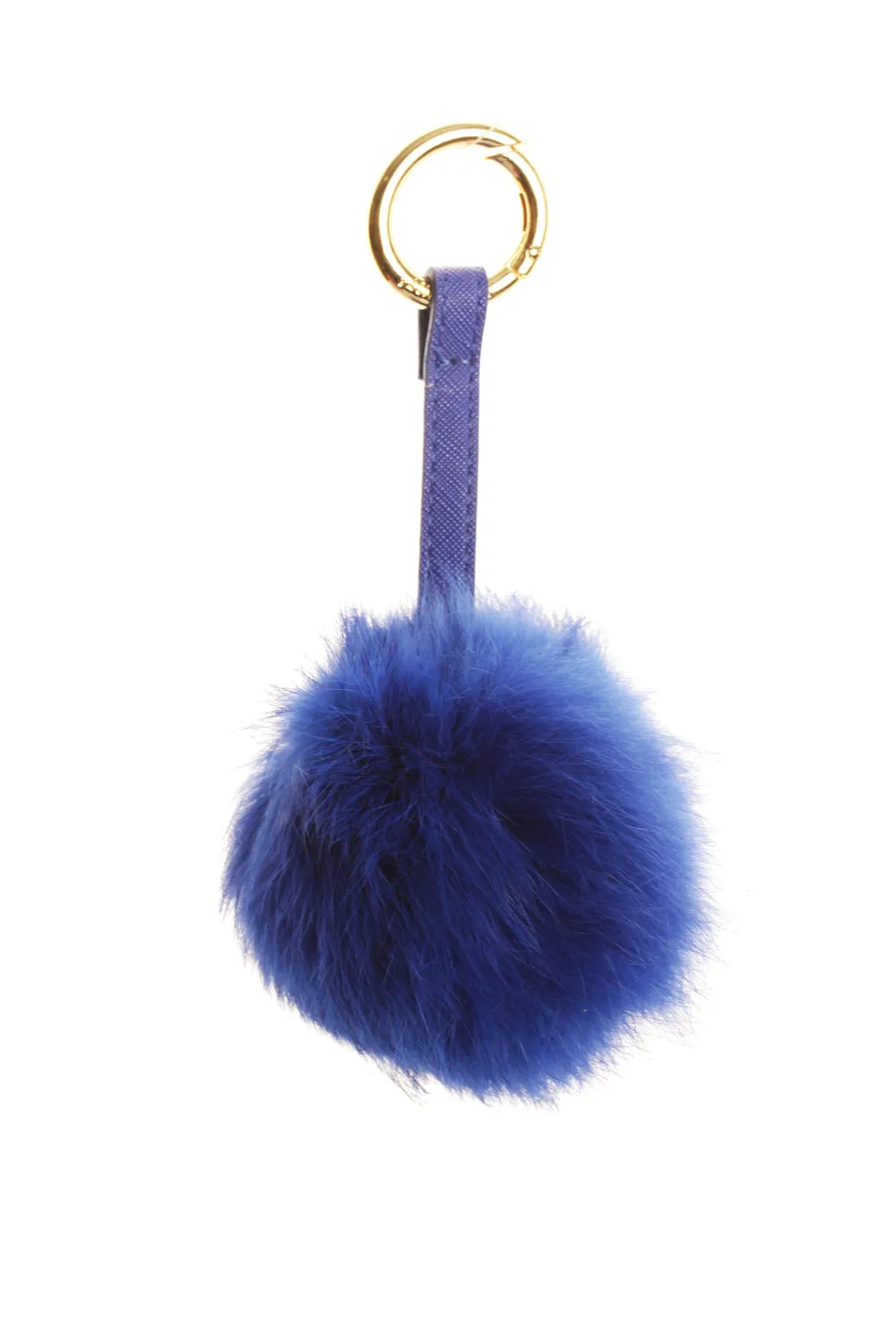 Fur Pom Pom Bag Charm Keyring