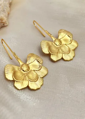 Gold Leaf Threader Earrings