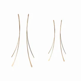 Gold Wisp Threader Earrings
