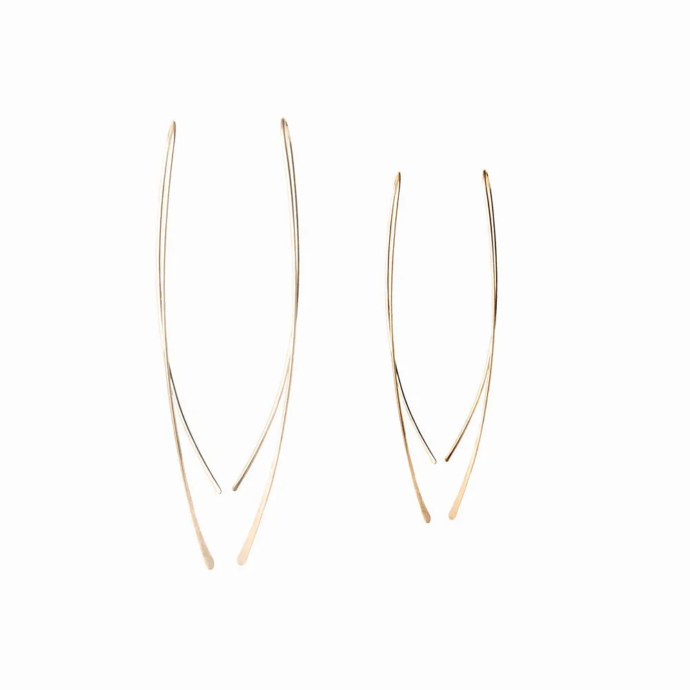 Gold Wisp Threader Earrings