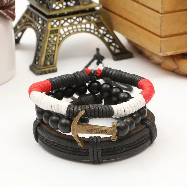 Handmade Boho Gypsy Hippie Brown Leather Bracelet