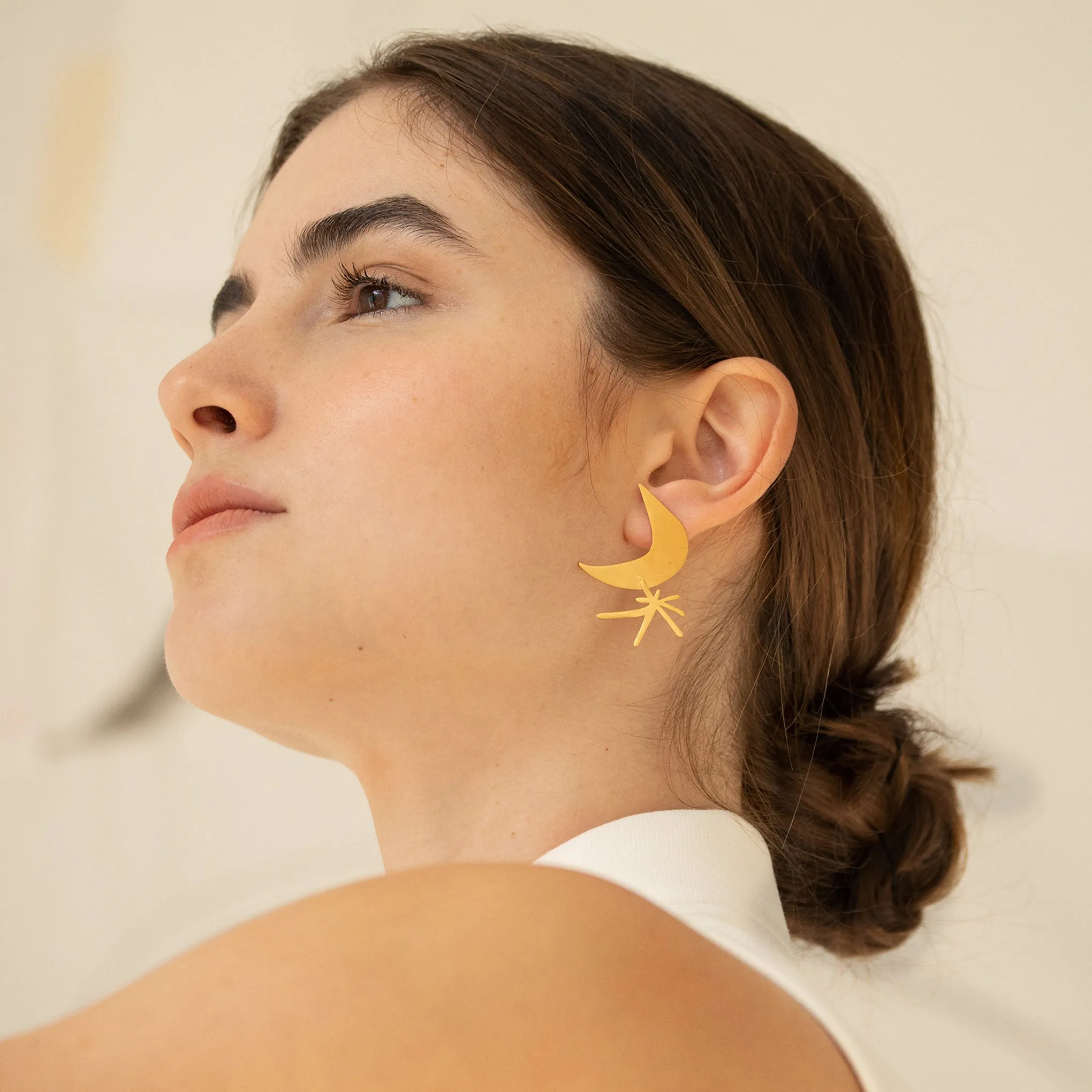 Joan Miró Gold-Plated Moon & Star Earrings