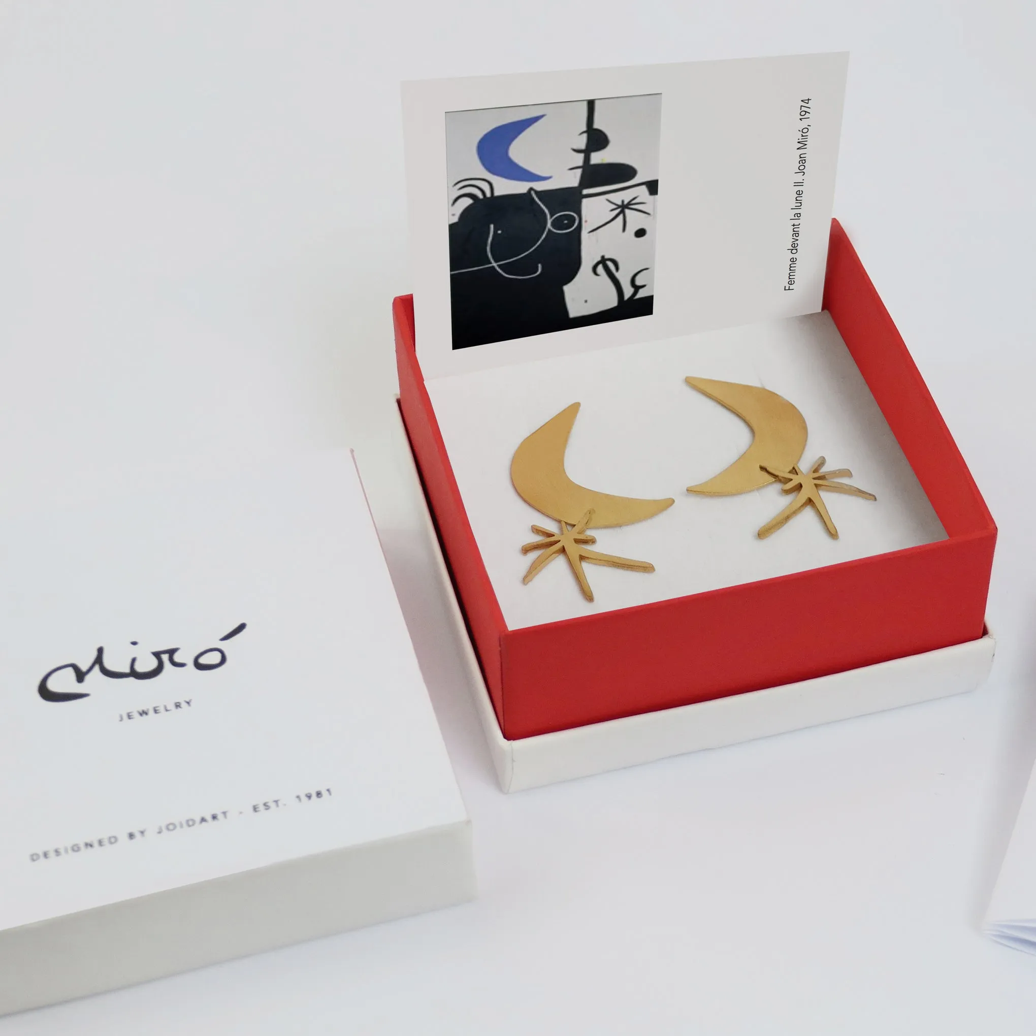 Joan Miró Gold-Plated Moon & Star Earrings