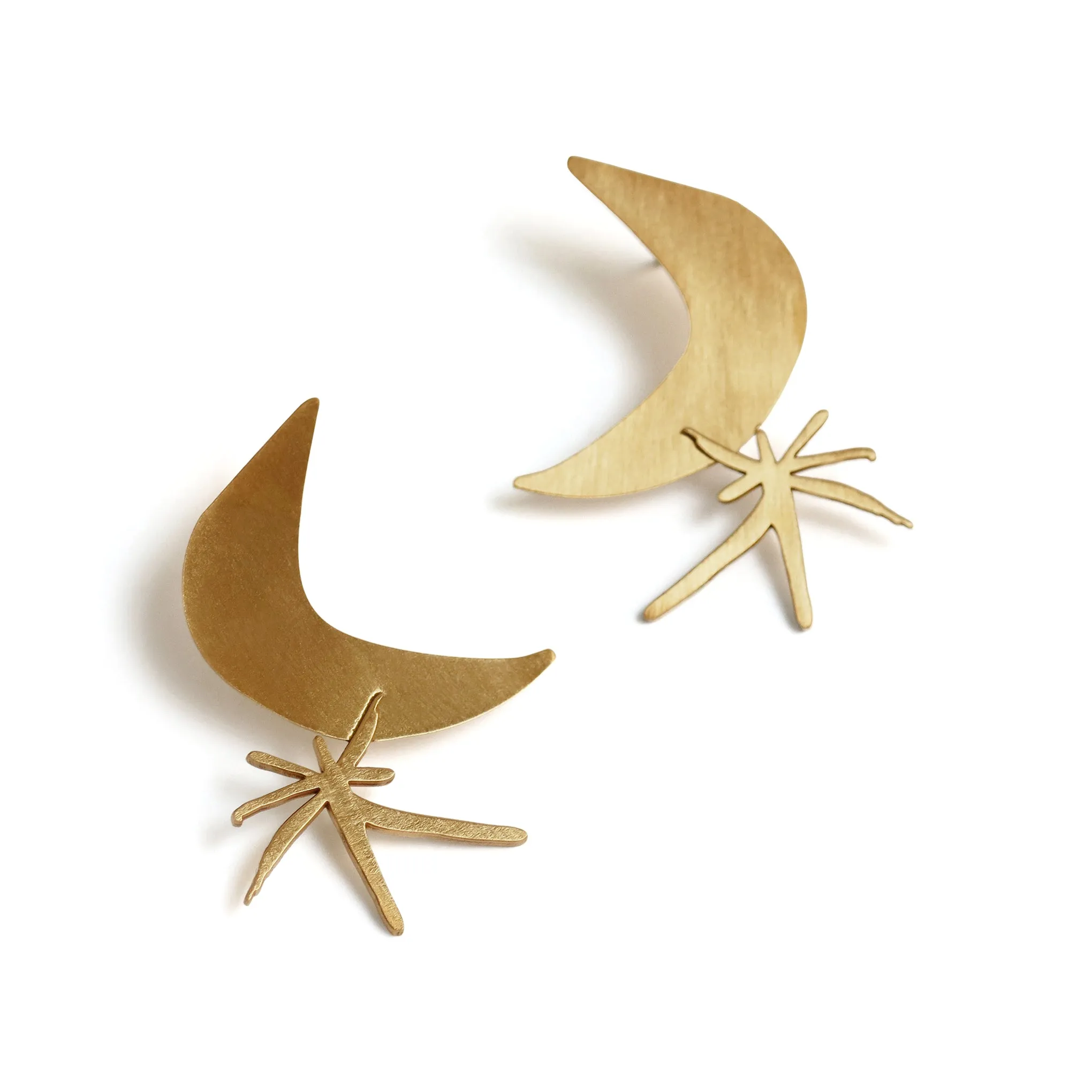 Joan Miró Gold-Plated Moon & Star Earrings