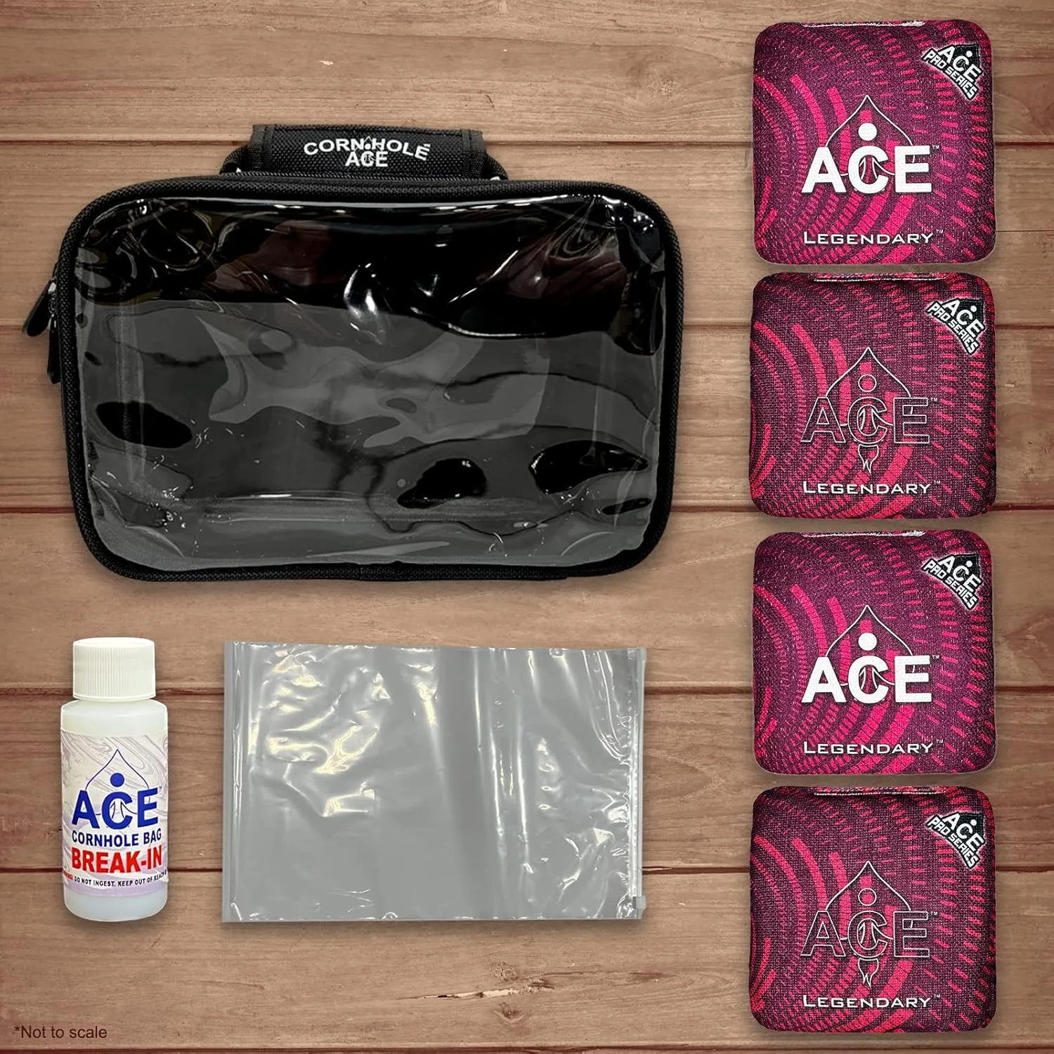 Legendary | ACE Pro Cornhole Bags   PRO Kits | Dual Sided Slick Stick All Weather | Optional Bag Break in and Carrying Case | Set of 4